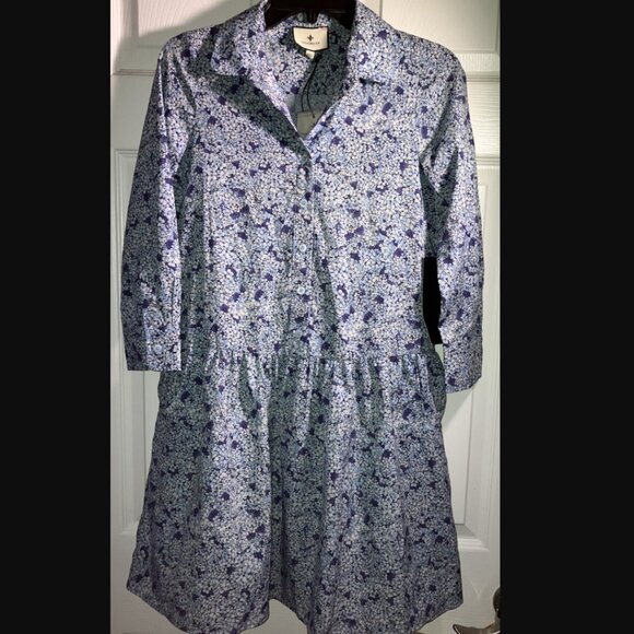 Tuckernuck Blue Floral Long Sleeve Dress - Picture 2 of 2